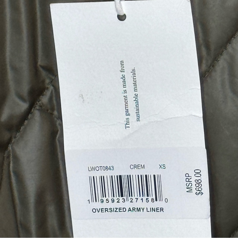 FRAME NWT Oversized Army Liner Jacket - Beautiful and RARE! - Picture 8 of 15